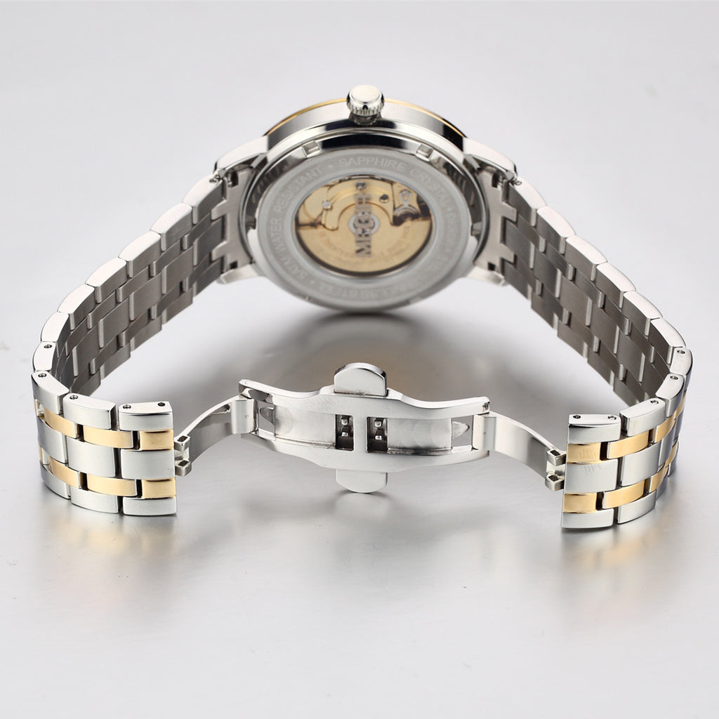 MEGIR Automatic Mechanical Watch Men Stainless Steel Watches Top Brand Luxury Business Wristwatch Male Clock Relogio Masculino 96001