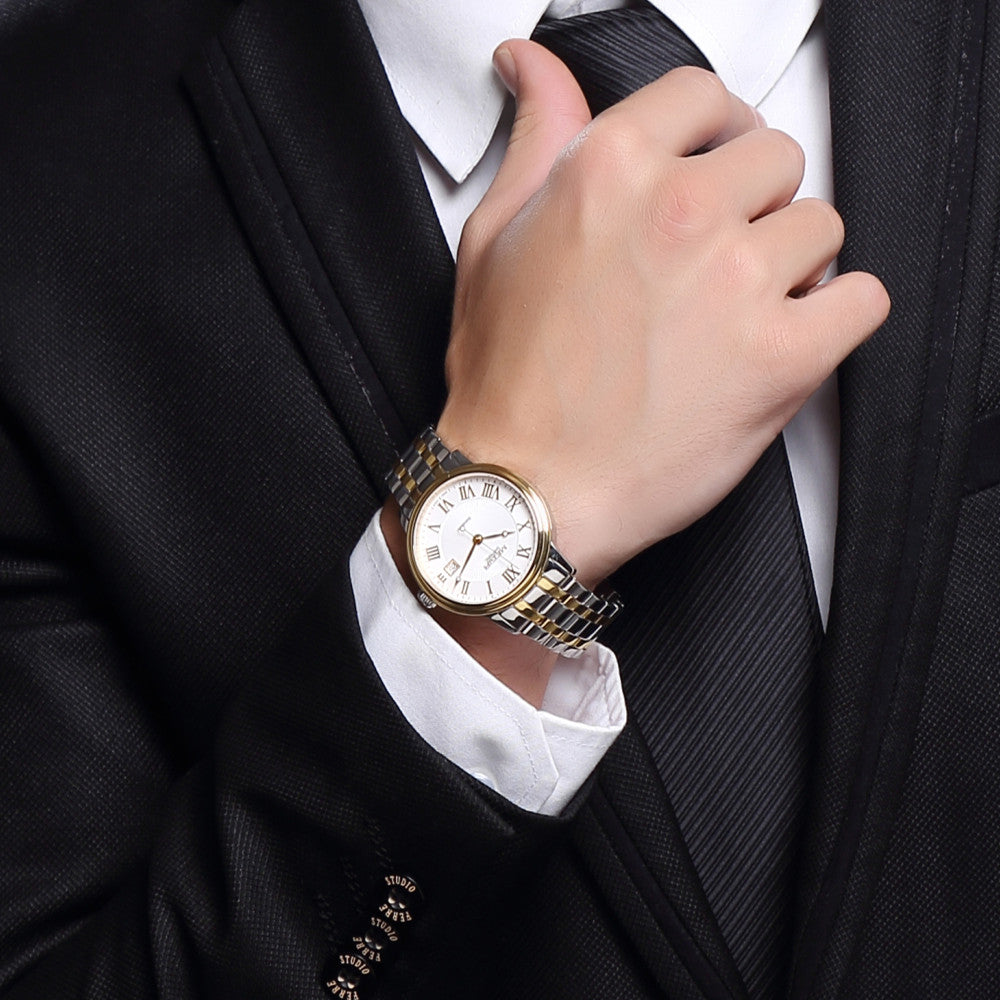 MEGIR Automatic Mechanical Watch Men Stainless Steel Watches Top Brand Luxury Business Wristwatch Male Clock Relogio Masculino 96001