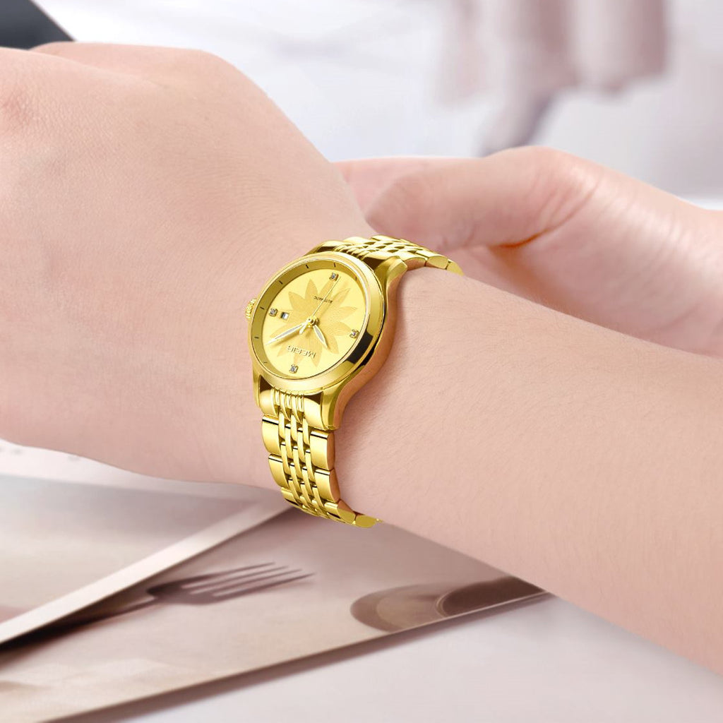 MEGIR Fashion Business Casual Watch for Women Sapphire Automatic Mechanical Wrist Watch Ladies Stainless Steel Female Date Clock 62061