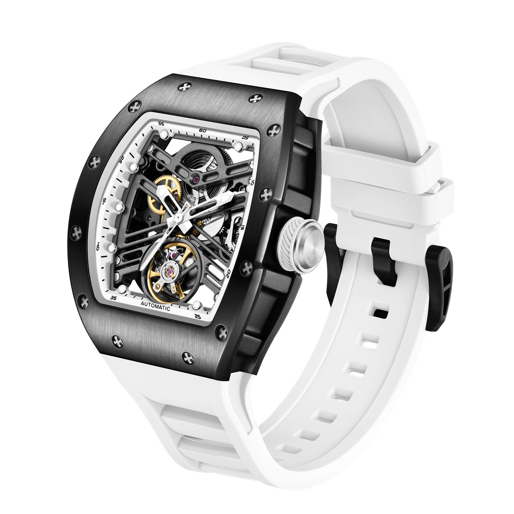 MEGIR 42MM Hollow Out Men Mechanical Watch Clock Stainless Steel Case Luminous Waterproof Automatic Watches Wristwatch 9190-13