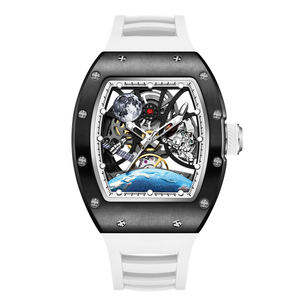 MEGIR Skeleton Dial Automatic Mechanical Movement Men Watch Fashion Sport Wristwatches Waterproof Man Clock Reloj Hombre 9190-14