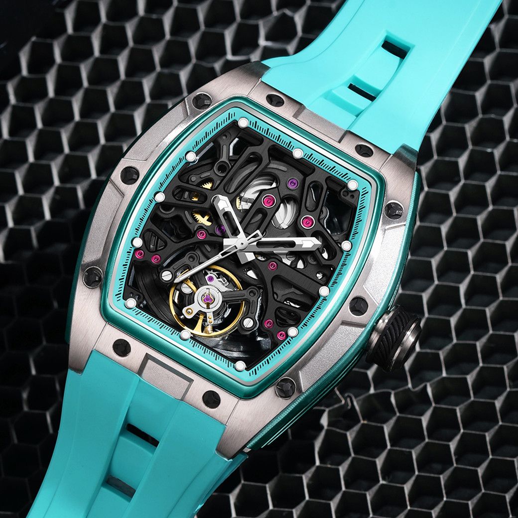 MEGIR Skeleton Dial Watches for Men Stainless Steel Case Automatic Mechanical Wristwatch Waterproof Luminous Sport Watch 9198-1