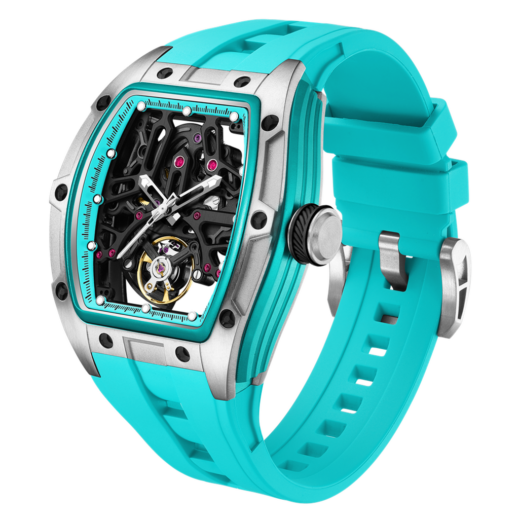 MEGIR Skeleton Dial Watches for Men Stainless Steel Case Automatic Mechanical Wristwatch Waterproof Luminous Sport Watch 9198-1