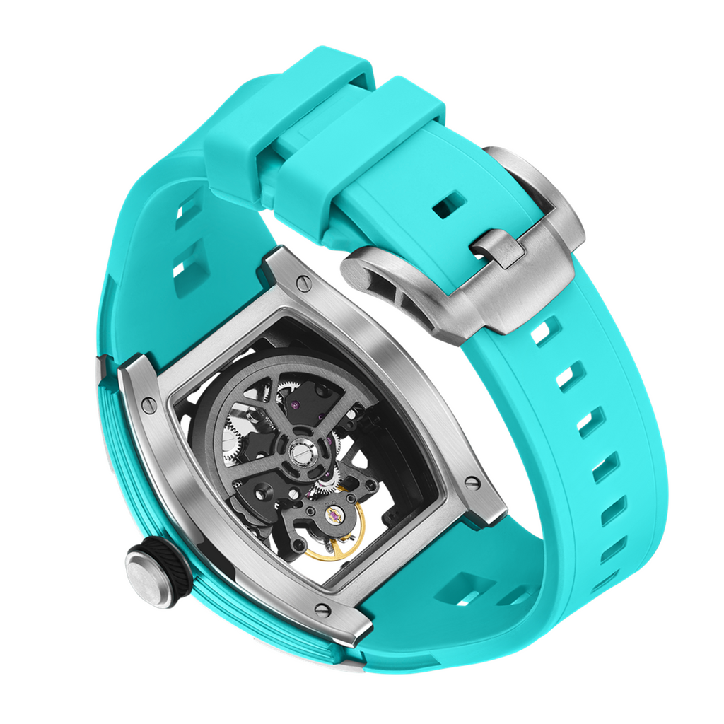 MEGIR Skeleton Dial Watches for Men Stainless Steel Case Automatic Mechanical Wristwatch Waterproof Luminous Sport Watch 9198-1