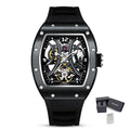 MEGIR Skeleton Big Dial Men Mechanical Watch Fashion Luminous Automatic Movement Wristwatch Stainless Steel Case Clock 9190-11