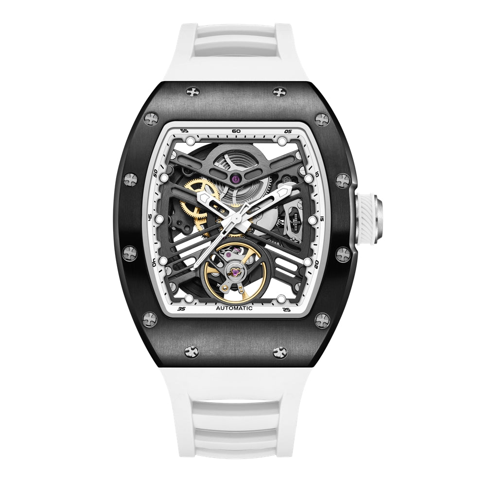 MEGIR 42MM Hollow Out Men Mechanical Watch Clock Stainless Steel Case Luminous Waterproof Automatic Watches Wristwatch 9190-13