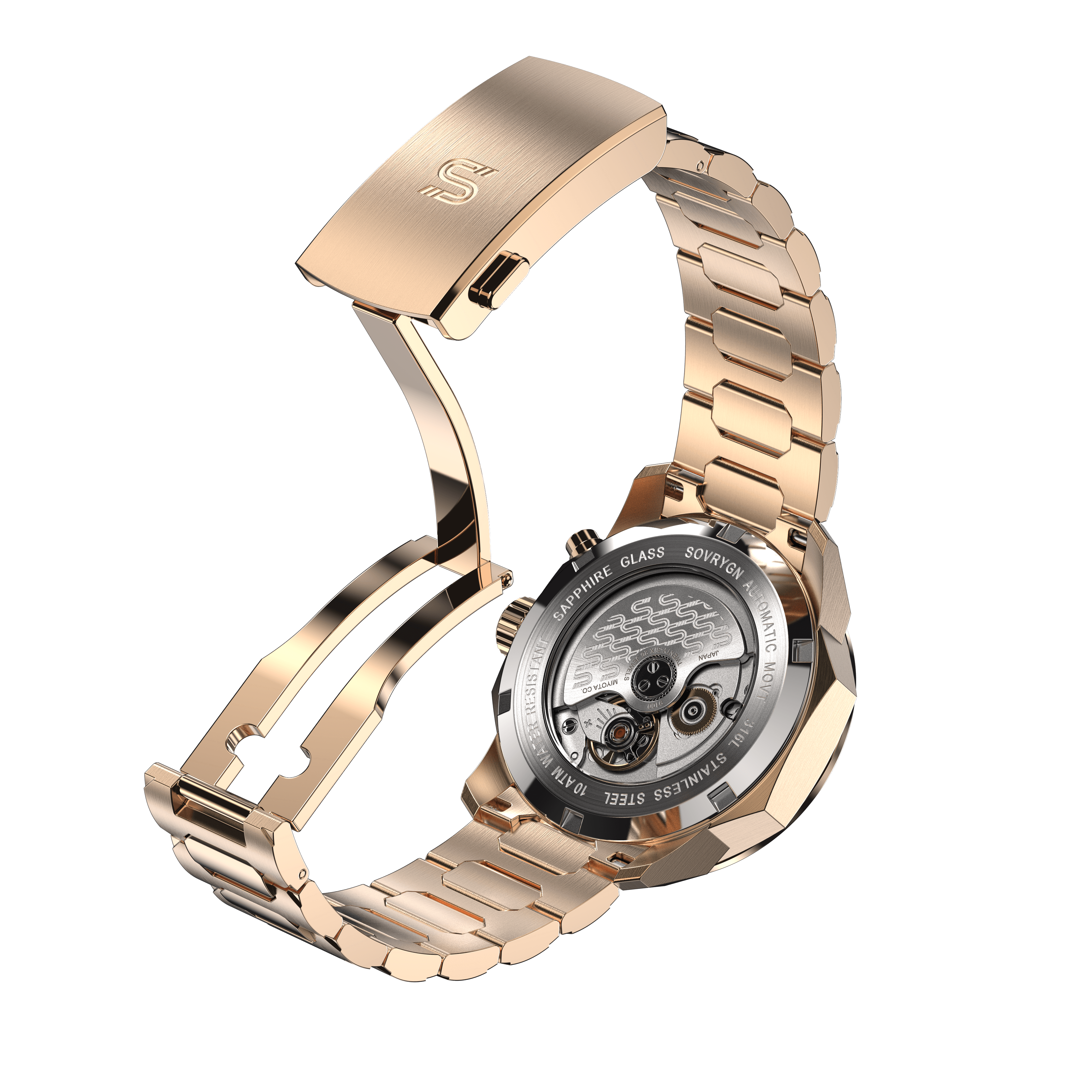 SOVRYGN Calendar Rose - White Watch