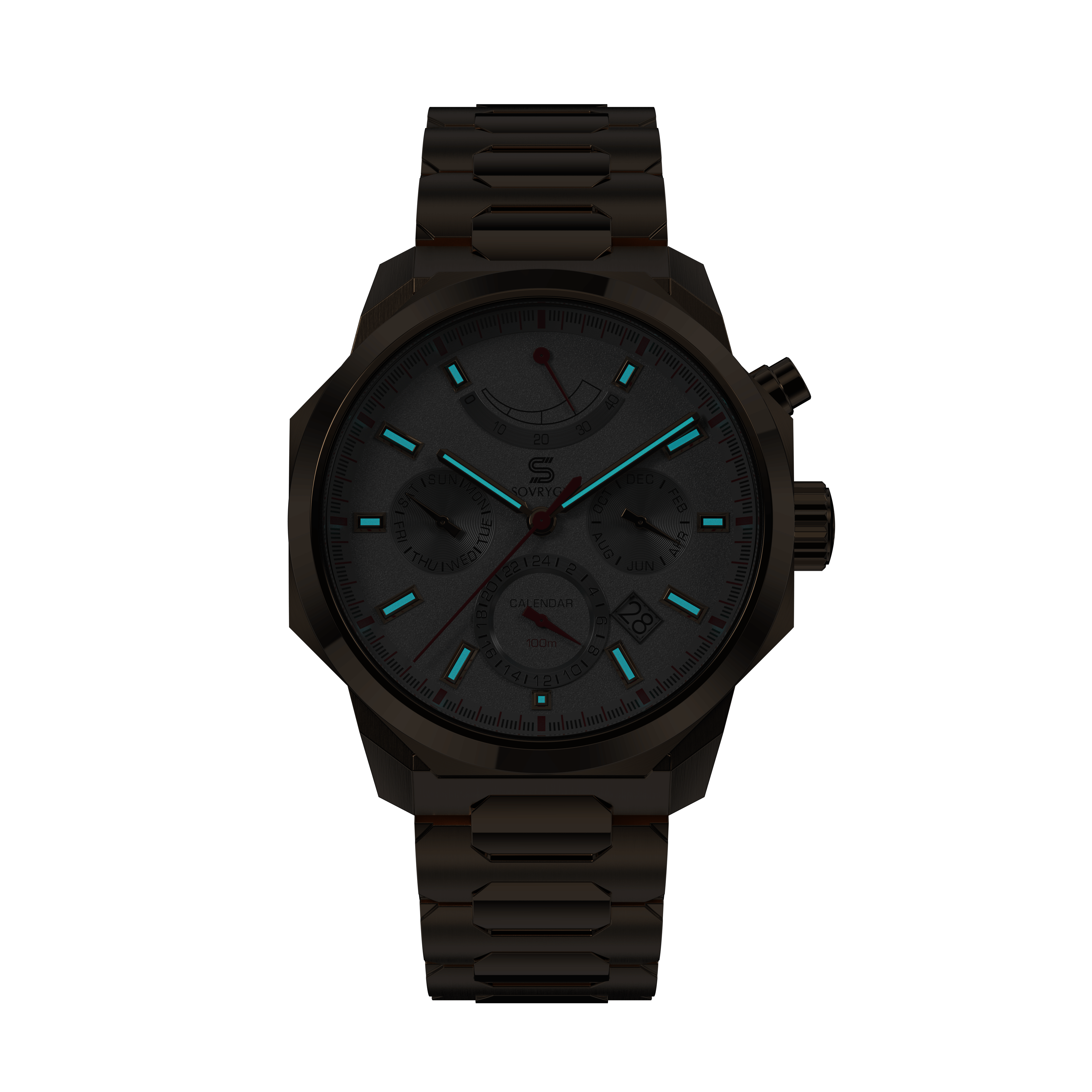 SOVRYGN Calendar Rose - White Watch